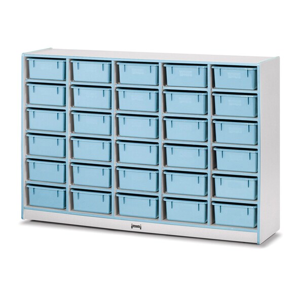 Jonti-Craft Rainbow Accents 30 Tub Mobile Storage, with Tubs, Coastal Blue 4031JCWW131 - main